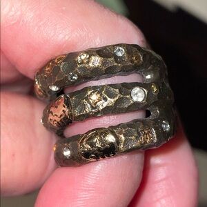 TAT2 DESIGNS NEW Tuscany 3 Row Coin Ring Brass 7.5